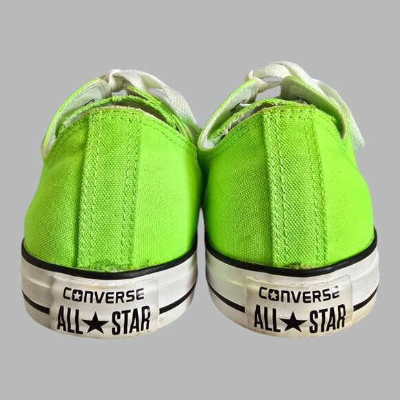 Converse All Star Sneakers Shoes Neon Lime Green 152808F Women Size 12 Men 10 - Picture 5 of 10
